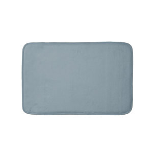 Minimale stoffige blauwe vaste, elegante moderne badmat