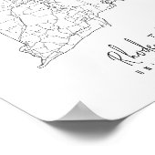Minimale Straatkaart van Rhode Island Poster (Hoek)
