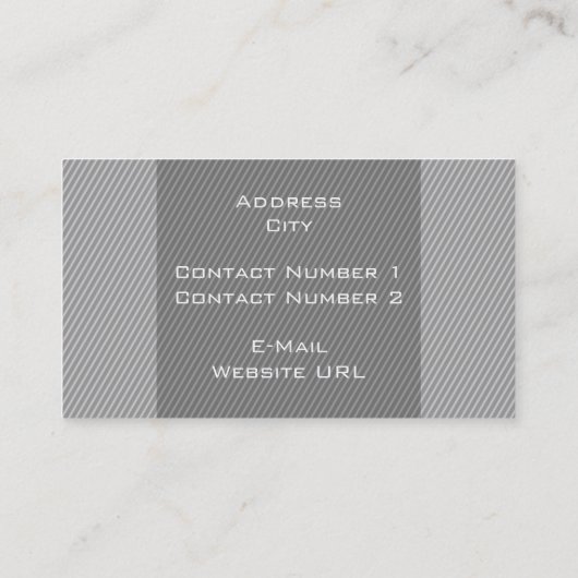 Minimale strepen Visitekaartje (Achterkant)