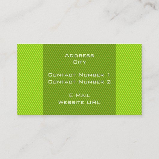 Minimale strepen Visitekaartje (Achterkant)