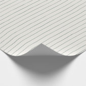 Minimale Stripe Green-kerstverpakking Cadeaupapier (Hoek)