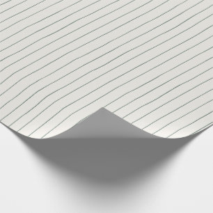 Minimale Stripe Green-kerstverpakking Cadeaupapier