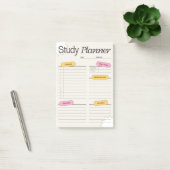 Minimale studieplanner met uurrooster post-it® notes (Kantoor)