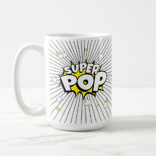 Minimale SUPER POP! Stripboek Pop Art Popcorn Pun Koffiemok