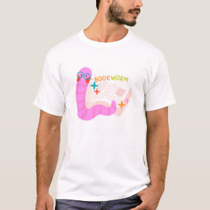 Minimale T-shirt voor boekenliefhebber   boekenwur