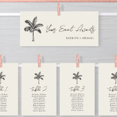 Minimale tafel zitgrafiek Palm Tree bruiloft Kaart