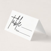 Minimale tafelnummer plaatskaart voor een trouwfee (Voorkant)