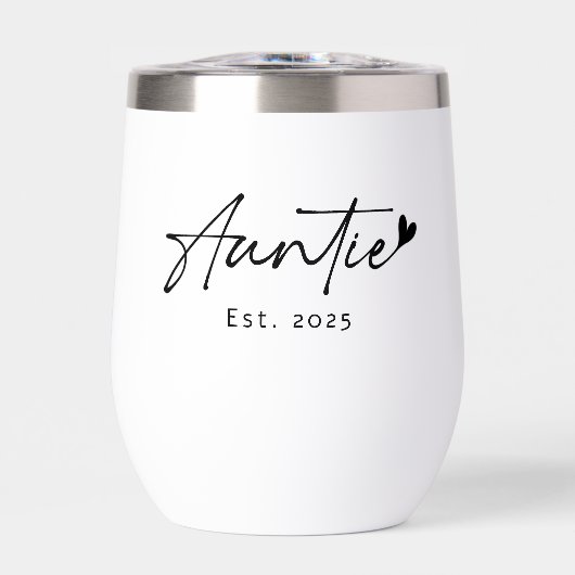 Minimale tante Est jaar handgeschreven script hart (Voorkant)