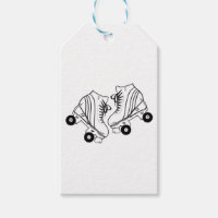 Minimale tekening van zwarte en witte Schaatsen
