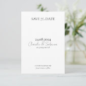 Minimale tekst en foto bruiloft Sla de datum op Save The Date (Staand voorkant)