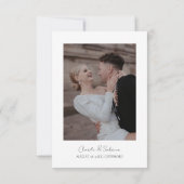 Minimale tekst en foto bruiloft Sla de datum op Save The Date (Achterkant)