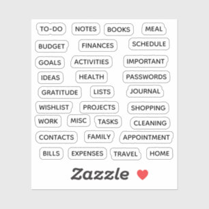 Minimale tekst planner tabblad label binder scheid