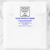 Minimale teksten voor Business Product Blue Vierkante Sticker (Tas)
