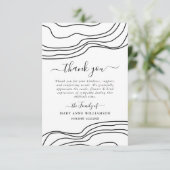 Minimale tekstscript begrafenis bedankt kaart (Staand voorkant)