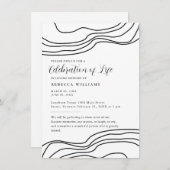 Minimale tekstviering van de uitnodiging voor het  (Voorkant / Achterkant)