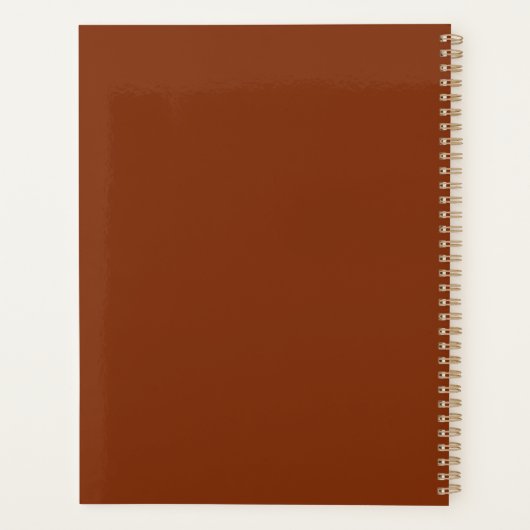 Minimale Terracotta Script Foto Bruiloft Planner (Achterkant)