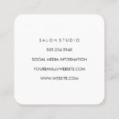 Minimale textuur vierkante visitekaartje (Achterkant)