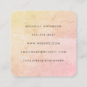 Minimale textuur vierkante visitekaartje (Achterkant)