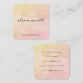 Minimale textuur vierkante visitekaartje (Voorkant / Achterkant)