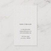 Minimale textuur Wit kunstmetaalschaar haar Visitekaartje (Achterkant)