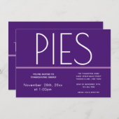 Minimale Thanksgiving van koekjes Kaart (Voorkant / Achterkant)