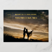 Minimale Titleblock Photo De datum opslaan Folie Uitnodiging (Voorkant)