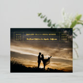 Minimale Titleblock Photo De datum opslaan Folie Uitnodiging (Staand Voorkant)