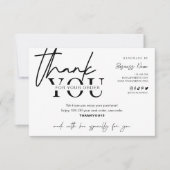 Minimale toevoeging van aangepaste Logo bedrijfspa Bedankkaart (Voorkant)