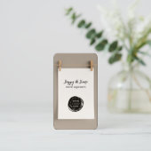 Minimale toevoeging van uw Logo Visitekaartje (Staand voorkant)