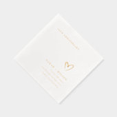 Minimale Topografie Hart Wedding Jubileum Folie Servetten (Rechts)