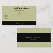 Minimale traditionele zwarte wasrand visitekaartje (Voorkant / Achterkant)