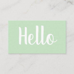 Minimale trendy bold pastelgroene visitekaartjes