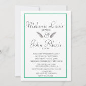 Minimale tropische leve Greenery Simple Wedding Kaart (Voorkant)