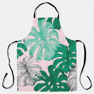 Minimale Tropische Monstera Duo-Tone Schort