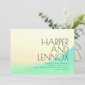 Minimale tropische Ombre gradiënt Geel Kaart (Staand voorkant)