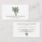 Minimale tropische palmboom visitekaartje (Voorkant / Achterkant)