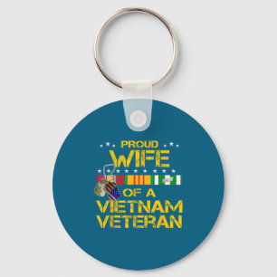 Minimale trotse vrouw Vietnam veteraan mijn man he Sleutelhanger