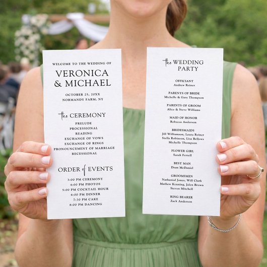 Minimale Trouwceremonie Programma Sjabloon 
