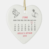 Minimale trouwdatum getrouwd 2024 keramisch ornament (Rechts)