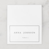 MINIMALE Trouwplaats Kaarten, Zwart & Wit Plaats (Buitenkant ongevouwen)
