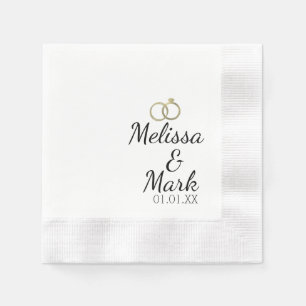 Minimale trouwring eenvoudige gouden ring witte mo servet