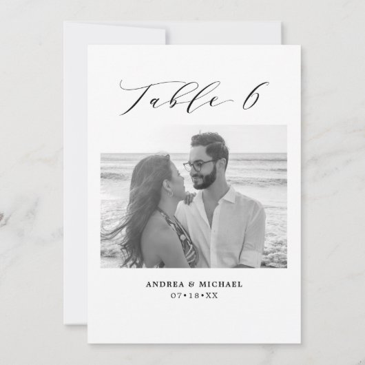 Minimale trouwtafel 6 Aantal en Afbeeldingen Aankondiging (Achterkant)