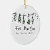 Minimale Tuin Kruiden Beste Moeder Ooit Keramisch Ornament (Rechts)