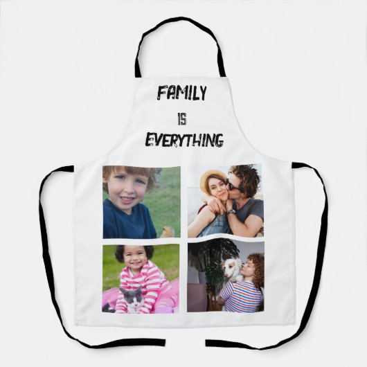 Minimale Typografie Aangepaste Collage Foto Schort (Voorkant)