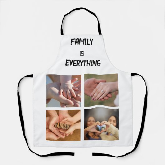 Minimale Typografie Aangepaste Collage Foto Schort (Voorkant)