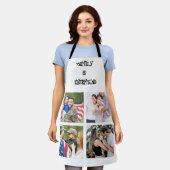 Minimale Typografie Aangepaste Collage Foto Schort (Gedragen)