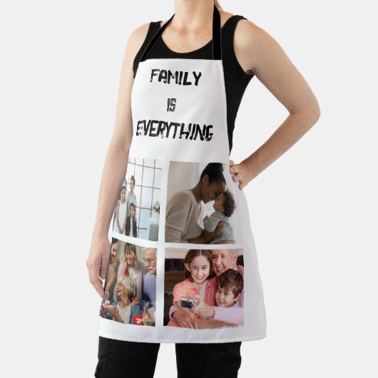 Minimale Typografie Aangepaste Collage Foto Schort (Insitu)