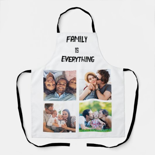 Minimale Typografie Aangepaste Collage Foto Schort (Voorkant)
