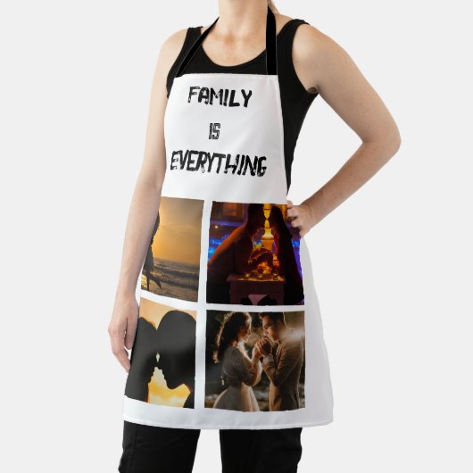 Minimale Typografie Aangepaste Collage Foto Schort (Insitu)