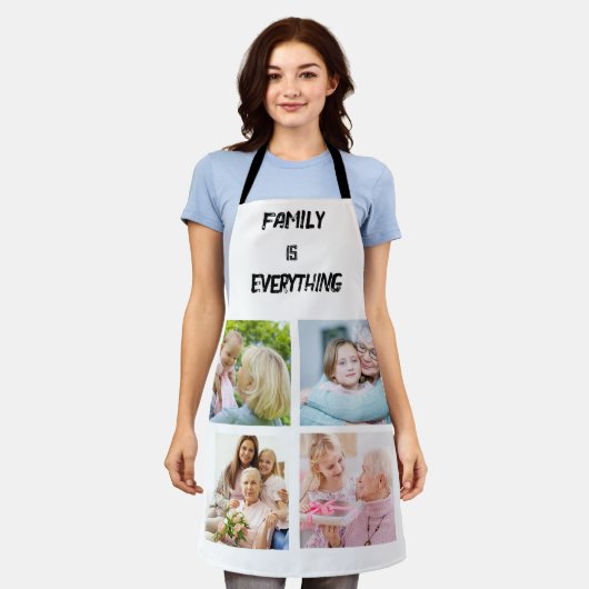 Minimale Typografie Aangepaste Collage Foto Schort (Gedragen)